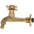thumbnail image 1 of Vintage Solid Brass Washing Machine Water Tap Faucet, Wall Mounted Kitchen Sink Faucets Mixer Tap G1/2 Inlet Thread (Long), 1 of 4