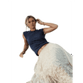 thumbnail image 2 of Women'S Summer Cap Sleeve Slim Fitted Knit Basic Casual Ribbed Tank Tops Navy Blue XXL, 2 of 7