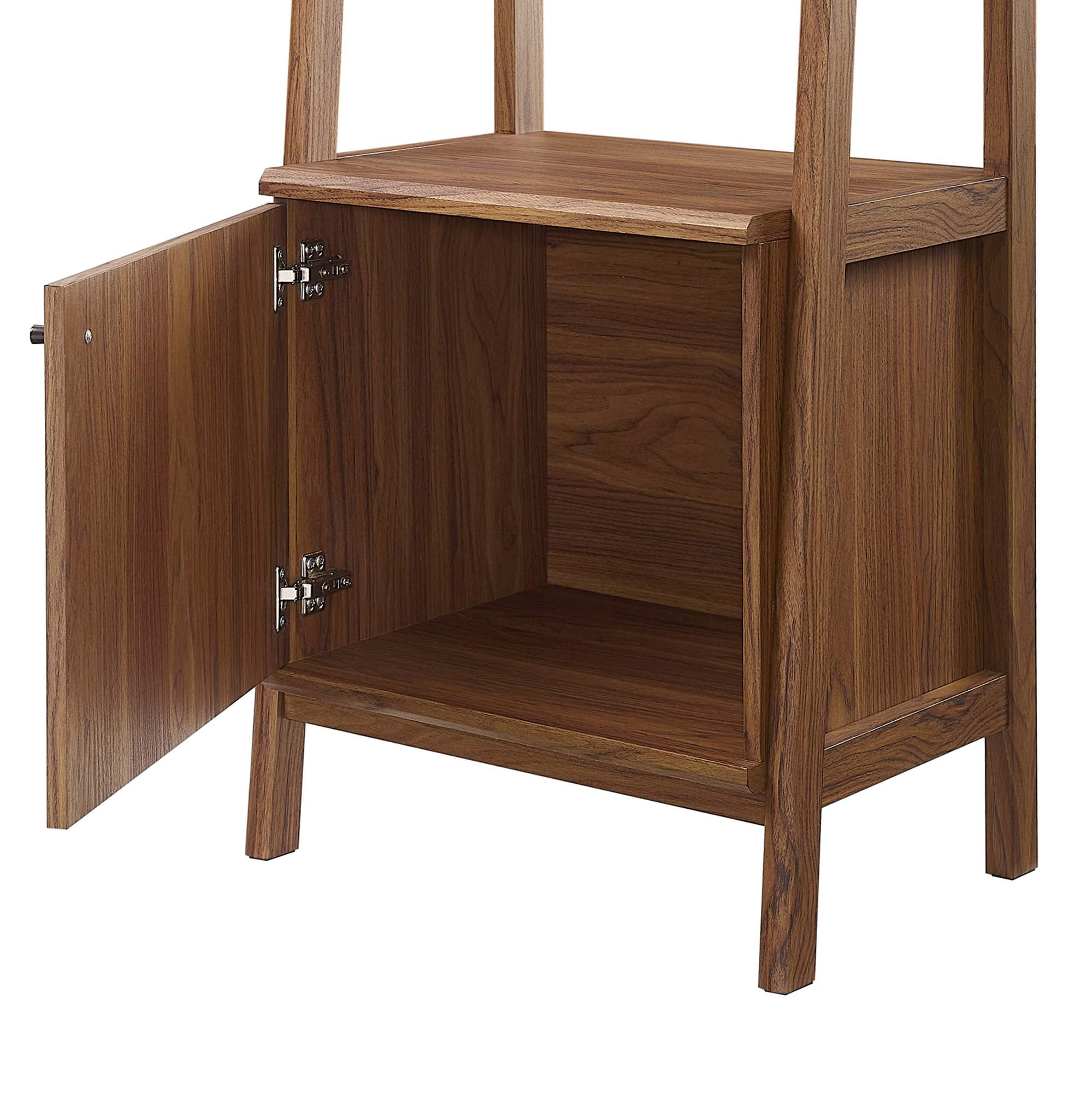 Modway Bixby 20.5" Particleboard and MDF Wood Bookshelf in Walnut