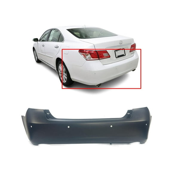 DCP Rear Bumper Cover For 2007-2012 Lexus ES350 W/Park Holes Primed LX1100130