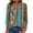 #0224-Sky Blue, variant on Women's Crew Neck Ruching All Over Striped Print Fashion Casual Loose Fit 3/4 Sleeve 3/4 Sleeve Top