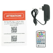 (8) Rockville MINI RF4 V2 Black DJ/Party Wash Lights+RF Remote+APP+Wireless DMX
