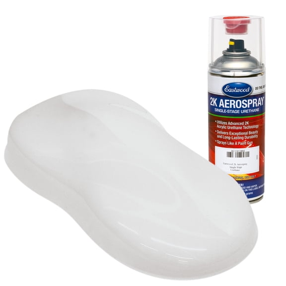 Eastwood 2k Aerospray Bright White Single Stage Urethane Automotive Spray Paint