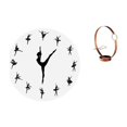 thumbnail image 1 of Reloj de pared,Reloj de pared con bailarina,reloj decorativo colgante.,Portabotellas de vino,Soporte para botellas de vino,soporte para botellas de vino,estante de hierro,Decoración de, 1 of 8