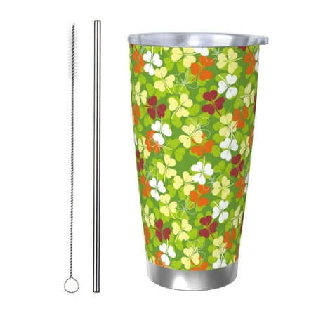 

Coaee St. Patrick s Day3 for 20oz Insulated Kettle Water Bottle For Running Hiking Cycling Climbing Men S Woman Insulated Water Bottle-Straw Two-piece Set