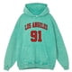 thumbnail image 2 of Sudadera con capucha vintage desgastada con letras del uniforme del equipo Los Ángeles 91 para hombre, sudadera de algodón 100 % a la moda, 2 of 5