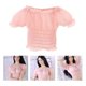 thumbnail image 1 of Modelo de ropa ajustada con manga abullonada 1/6 hecha a mano que se ajusta al modelo de femenina de 12 pulgadas Rosa C Baoblaze miniatura de manga corta, 1 of 8