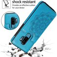 thumbnail image 5 of Design for Samsung Galaxy S9 Plus/S9+ Wallet Case,PU Leather Phone Cases with Screen Protector Card Holder,Stand Flip Shockproof Flip Protective Cover for Glaxay S9+ 9S 9+ Men 6.2 inch Blue, 5 of 11