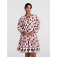 thumbnail image 2 of Scenario Women's and Women's Plus Tiered Hem Dress with Long Sleeves, Sizes XS-4X, 2 of 7