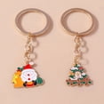 thumbnail image 2 of LLavero de árbol de Navidad esmaltado de dibujos animados para hombres y mujeres, llaveros de Papá Noel, colgantes de bolso, regalos de joyería hechos a mano, 2 of 4