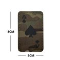 thumbnail image 1 of Parche táctico de moral con diseño de espadas y ases luminoso para exteriores, estilo militar, brazalete con velcro para el pecho, 1 of 5