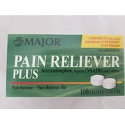 Pain Reliever Plus, Tablet, 100ct 2 PACK