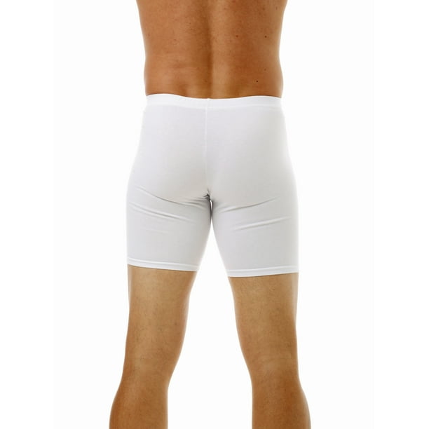 Underworks Men's Cotton Spandex Long Boxer Underwear 