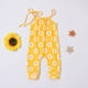 thumbnail image 2 of Body De Bebé Canastilla Onesies Para Niños Pequeños Niños Sin Mangas Estampado Floral Mono De Una Pieza Con Correa Amarillo Odeerbi LM103-4003, 2 of 8