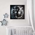 thumbnail image 1 of Cuadros Decorativos 5D bricolaje taladro redondo completo diamante pintura Tai Chi Tiger Kit decoración (A6522) Wdftyju  embutido en tela, 1 of 9
