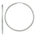 thumbnail image 1 of Boucles d'Oreilles Rondes en Or Blanc 14 Carats Sans Fin de 2 Mm, 1 of 7