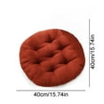 thumbnail image 3 of Cinvoph 16" Round Velvet Chair Cushion Tufted Decorative Seat Cushion, Soft Plush Cushion for Living Room Chair Couch Sofa, Cute Fall Home Decor Accent, Brown, 3 of 3