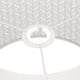 thumbnail image 3 of E27 E14 Clip-on Drum Lampshade Fir Leaf Shape Hollow Metal Decorative Cover for Table Lamp Wall Ceiling Light White, 3 of 4