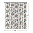 thumbnail image 5 of White Highland Cow Blue Truck Pattern Shower Curtain 72"x84" ,Bathroom Decorative Shower Curtains Set with 12 Hooks,Modern Waterproof Washable Shower Curtain, 5 of 6