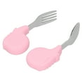 thumbnail image 1 of Hilitand 2PCS Baby Kids Stainless Steel Fork Spoon Set Tableware Feeding Cutlery Utensils, 1 of 8
