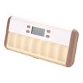 thumbnail image 1 of 7 Grids Pill Box Reminder Intelligent Timing Alarm Clock Electronic Box White White Coffee, 1 of 7