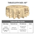 thumbnail image 5 of ZICANCN Round Table Cloths 60 Inch, Vintage Nautical Compass Table Cover Waterproof Washable Outdoor Picnic Tablecloth, 5 of 8