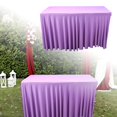 thumbnail image 1 of Purple Green Yellow Light Blue 183*76*76cm Elastic Cover Outdoor Wedding Event Festival Party Rectangular Elastic Tablecloth, 1 of 6
