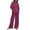 Purple, variant on ibuvkizy Two Piece Sets for Women,Summer Casual Outfit Sets,Women Jogger Outfit Plus Size,Women's Summer Suit Fashion Short Sleeve Solid Color Trousers Casual Two-Piece Suit,Womens Clothing