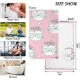 thumbnail image 2 of Coolnut Florer Cute Cat Patterned Hand Towels 2 PCS, Cotton Bath Towel for Drying Face Hands Body Decorative Water Absorbent Lightweight Towels for Bathroom Ktichen Travel Gym, 16"x28", 2 of 6