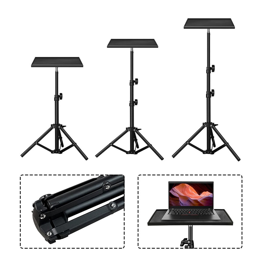 55/120/160Cm Adjustable Tripod Stand And Mount Bracket Tray For Projector Laptop