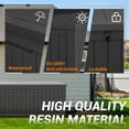 thumbnail image 6 of Nihsuao 230 Gallon Large Deck Box, Lockable Resin Outdoor Indoor Storage Box with Handles, Waterproof UV Resistant for Patio Furniture Cushions, Garden Tool, Pool Float, Black, 6 of 6