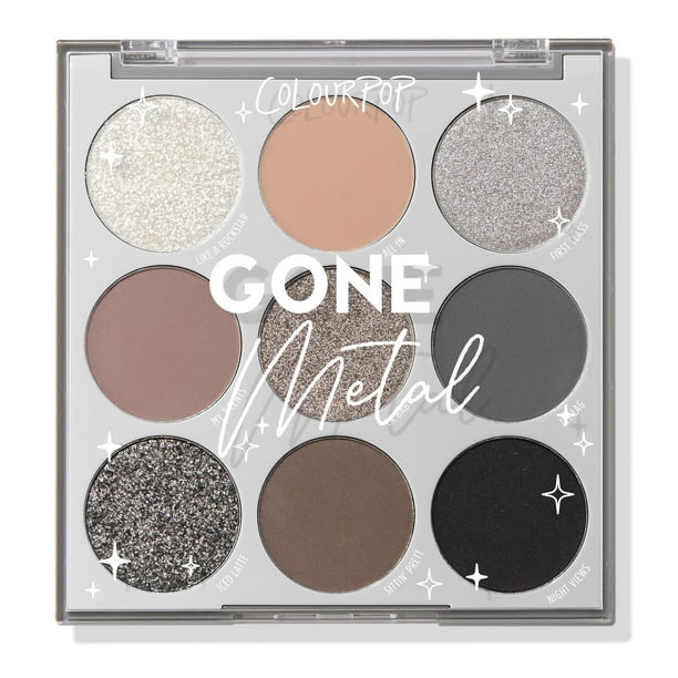Paleta de sombras de ojos ColourPop Gone Metal con 8 tonos, 8,8 ml