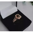 thumbnail image 2 of Sparkle Jewels Round-Cut Brown CZ Engagement Ring with Halo Accents Vintage Rose Gold Finish Bridal Jewelry, 2 of 5