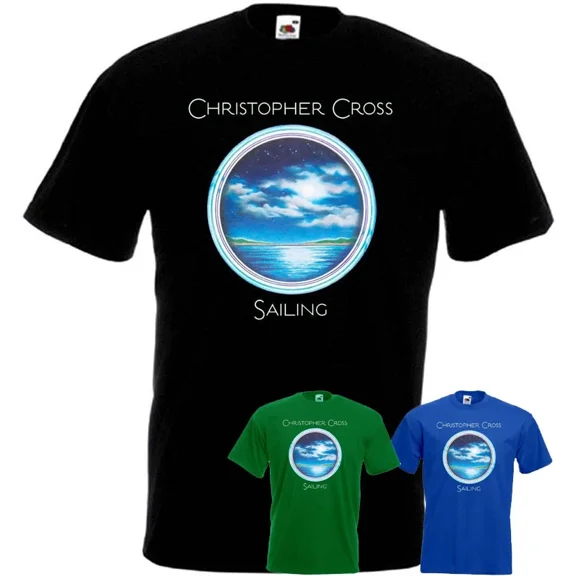 Christopher Cross Sailing v15 T shirt black blue green all sizes S-5XL