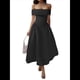 thumbnail image 1 of Vestido de Noche de Cóctel con Hombros Descubiertos y Cremallera para Mujer Negro L, 1 of 7
