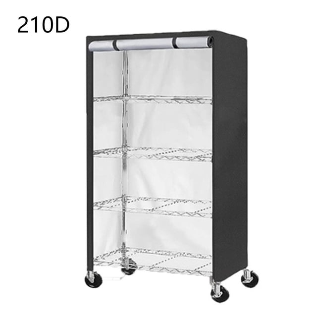 MYG 210D Oxford Cloth Garden Shelf Cover Waterproof Dustproof Storage Rack Protector Outdoor Furniture Cover for Shelves Racks Black 24x20x5 Inches