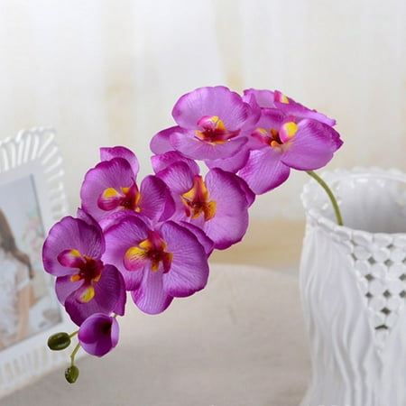 Imitation Orchids 3 pack Artificial Phalaenopsis Flowers Branches Real Touch Orchids Flowers for Home Office Wedding Decoration ()