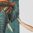 thumbnail image 3 of SHERONV Elephant Hat Sunglasses Shower Curtain Set with Hooks 36"x72, 3 of 7