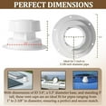 thumbnail image 2 of (2 Pack, White RV Roof Vent Cover Kits with Putty Tape and Screws, Camper Vents Cap for Trailer RV Roof Vent Cover Replacement, Camper Plumbing Vents Caps Kit for 1" to 2-3/8" OD Pipe, 2 of 6