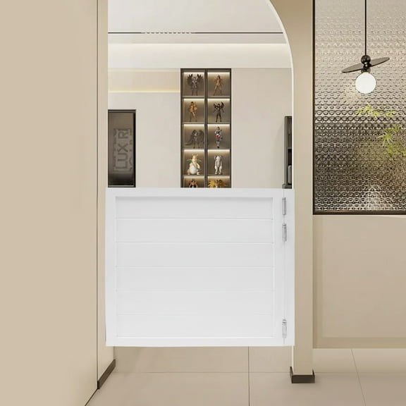 White Cafe Door Swinging Door Pine Wood Saloon Door Includes Hinges for Kitchen