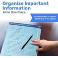 thumbnail image 3 of IdeaStream Find It File Folder Notepad, Letter Size, Assorted Colors, Pack Of 12 Folders, 3 of 8