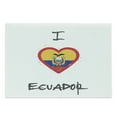 thumbnail image 1 of Ecuador Cutting Board, I Love Ecuador Lettering and Heart in Shape of National Flag, Decorative Tempered Glass Cutting and Serving Board, in 3 Sizes, by Ambesonne, 1 of 2