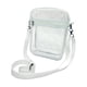 thumbnail image 2 of Bolso bandolera transparente para hombre y mujer, bolso de hombro transparente, bolso de mano para festivales. Blanco Grande, 2 of 9