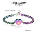thumbnail image 2 of Stainless Steel Heart Locket Cuban Link Bracelet Funeral Urns Bracelets for Cremation Ashes, 2 of 5