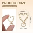 thumbnail image 2 of Uxcell Heart Shape Swivel Buckles, Zinc Alloy Spring Snap Keychain Clip Hanging Snap Hooks for DIY Crafts Key Chains Bag Purse Gold, 2 of 7