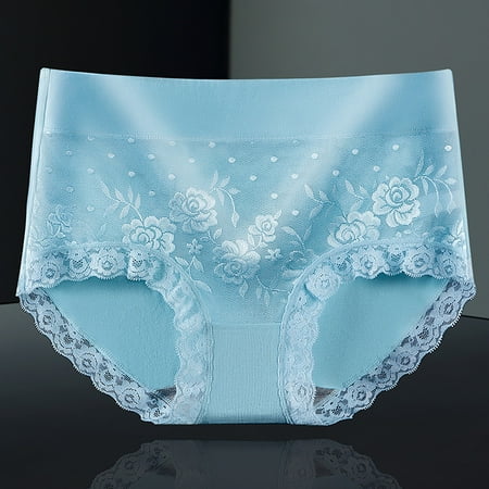 Ynynloco Women s Underwear Cotton Tummy Control High Waisted Plus Size Underwear Soft Breathable Panties