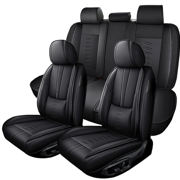 Fit for SUBARU FORESTER 2010, Leather 5 Seats Full Set With Lumbar Support Protect and Upgrade Seats, Black Car Seat Covers, Beautify the Interior of Old Cars