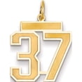 thumbnail image 1 of 14K Yellow Gold Medium Satin Number 37 Charm Made In United States lsm37, 1 of 4