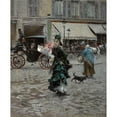thumbnail image 3 of Giovanni Boldini 15x18 Black Modern Framed Museum Art Print Titled - Crossing the Street (1873-75), 3 of 5