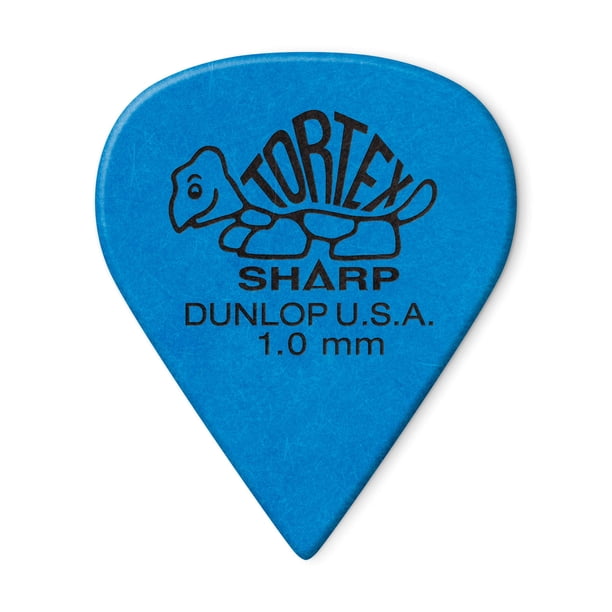 Dunlop Tortex Sharp Púas De Guitarra 10 Mm, Azul, Paquete De 72